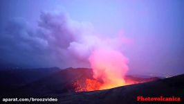 Masaya volcano lava lake eruptions Volcan Masaya. Timelapse HD 4K Slow Motion video