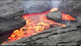 Raw Lava Flows From Russian Volcano