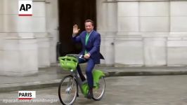 دوچرخه سواری آرنولد شوارتزنگر در مخالفت ترامپ