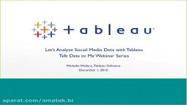 آموزش هوش تجاری  تبلو  Lets Analyze Social Media