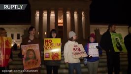 Dozens gather in front of Supreme Court to decry Trumps travel ban