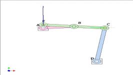 Grasshopper straight line mechanism