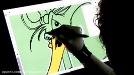 Drawing a cartoon on the Wacom Cintiq 22HD Digital art