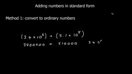 Adding numbers in standard form