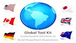 قالب پاورپوینت سه بعدی متحرک global tool kit