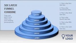 قالب پاورپوینت سه بعدی متحرک funnel blocks