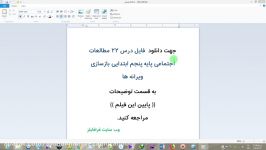 درس ۲۲ مطالعات اجتماعی پنجم ابتدایی بازسازی ویرانه ها