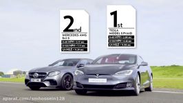 Tesla Model S P100D vs Merc AMG E63 S  Drag Races  Top Gear