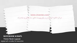 قالب پاورپوینت سه بعدی متحرک notebook paper scraps