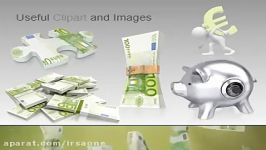 قالب پاورپوینت سه بعدی متحرک euro money