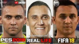 FIFA 18 vs PES 2018  FACES COMPARISON  REAL MADRID FC  LuisFCH