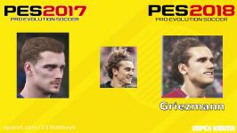 PES 2017 vs PES 2018 France Player Faces Comparison So Far