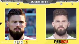 FIFA 18 vs PES 2018  Comparison of New Scanned FacesSubscribe to the channel