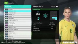 PES 2018 Online Beta  Brazil Player Faces