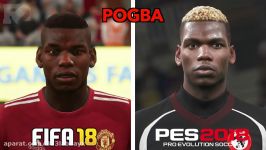 FIFA 18 VS PES 2018  PLAYER FACES COMPARISON