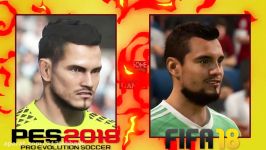 FIFA 18 vs PES 2018 Face Comparison Argentina