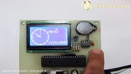 پروژه ساعت آنالوگ AVR lcd گرافیکی به زبان c