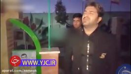 نوحه خوانی مجید خراطها بر سر مزار شهید مدافع حرم