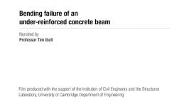 Bending failure of an under reinforced concrete beam Materials Lab on line