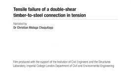 Tensile failure of a double shear timber to steel connection in tension Materials Lab on line