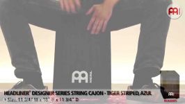 Headliner® Designer Series String Cajon  Tiger Striped Azul  HCAJ2ATS