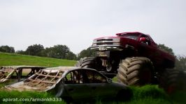 My Mates First Run in American Monster Truck with V8 Chevy engine.