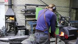 Forging a ultra great bowie knife from a semi truck leaf spring.