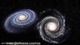 زمان برخورد ادغام کهکشان راه شیری آندرومدا...