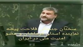سخنان جنجالی فلاحت پیشه نماینده مردم کرمانشاه وعضو کمیسیون امنیت ملی