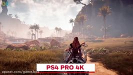 مقایسه گرافیک Horizon Zero Dawn در PS4 PS4 pro 