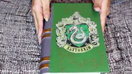 DIY Slytherin cardboard book box Harry Potter Inspired