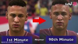 تغییر چهره حرفه ای بازیکنان FIFA 18 در حین بازی