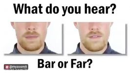 ◾️ در این ویدیو اگر به چپ نگاه کنید Bar اگه به راست نگاه کنید Far میشنوید.