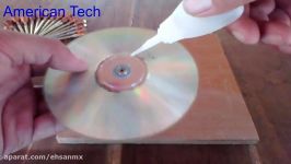 how to make a powerful DC motor using screw and CD panel