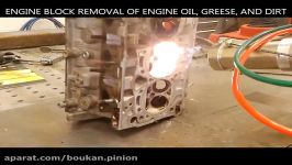 Worlds First Laser Remover of Dirt and Oil from Engine Block