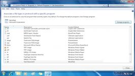 آموزش ویندوز7 درس سی سه Setting default programs