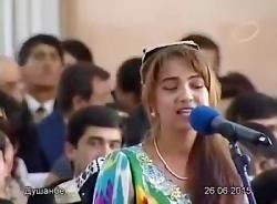 شعر خوانی خوش آمد گویی رییس جمهور، زبان فارسی لهجه شیرین دختر تاجیکست