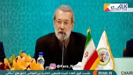 رد ادعای آمریکا توسط لاریجانی درباره دخالت نظامی ایران