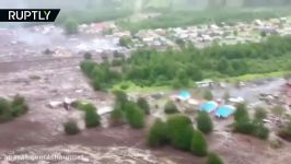 Aerial footage Village buried under deadly landslide in Chile