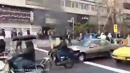 اعتراض برای توقیف موتور آتش زدن آن در تهران