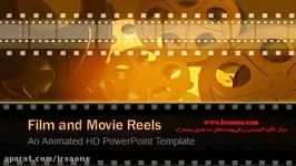 قالب پاورپوینت سه بعدی متحرک film and movie reels