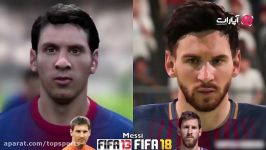 تغییر چهره ستارگان فوتبال FIFA 13 تا FIFA 18