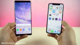 Samsung Galaxy Note 8 Android 8.0 Oreo vs iPhone X سرعت