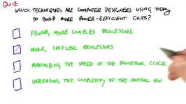 Techniques To Building Power efficient Chips  Intro to Parallel Programming