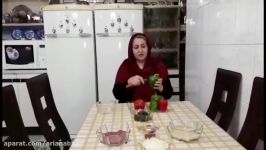 Persian stuffed capsicum.  دلمه فلفل به سبك آذری dolmen felfel