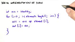 Serial Implementation of Scan  Intro to Parallel Programming