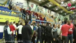 درگیری بازیکنان در بازی پتروشیمی بندر امام  مهرام