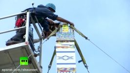 Record 36m tower built in memory of LEGO loving child cancer victim