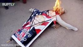 Trump effigy burns in Karachi after inflammatory tweet