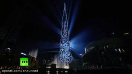 Astonishing laser show at Burj Khalifa Dubai celebrates New Year